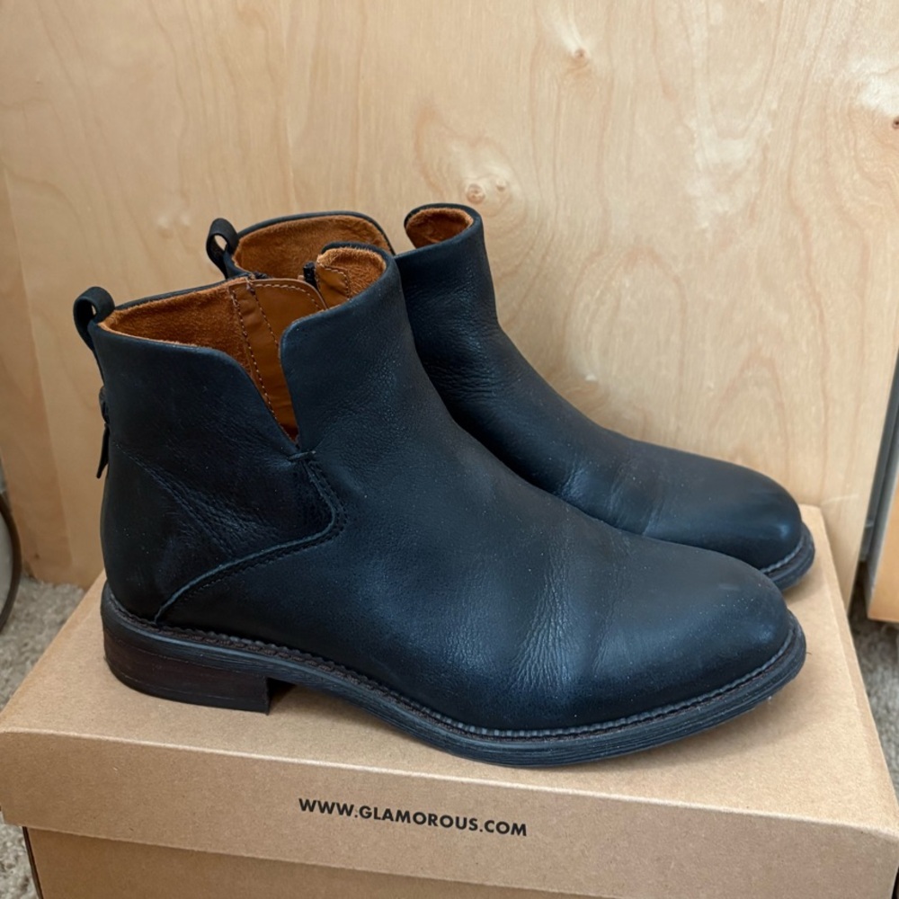 Franco Sarto Black Leather Booties